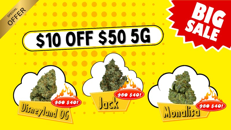 Gas Station Dispensary $10 OFF ALL 5g House Flower @ $50!
