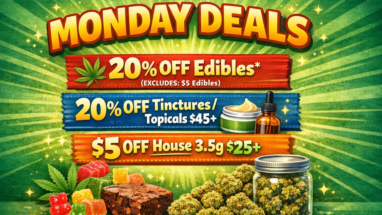 The Gas Station - Delivery Service MUNCHIE MONDAY!! Edibles AND House 3.5g ON SALE!!!