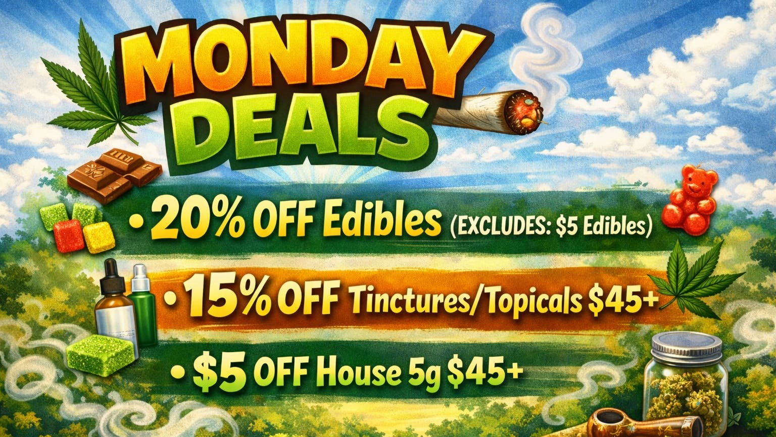 The Gas Station - Delivery Service MUNCHIE MONDAY!! Edibles AND House 3.5g ON SALE!!!