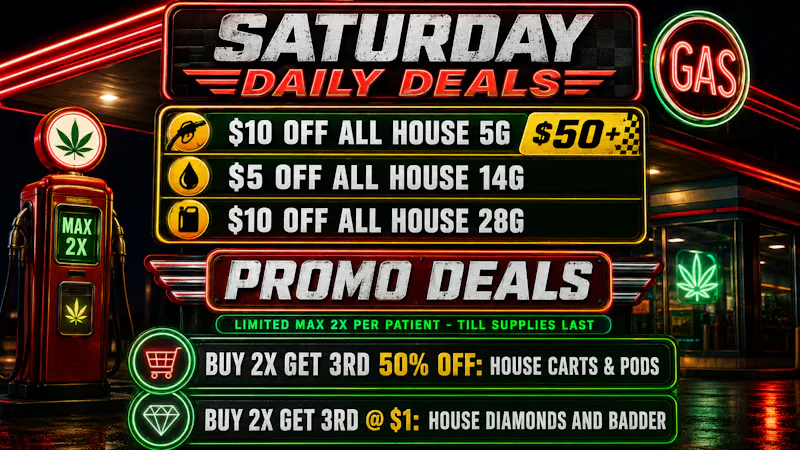 GAS STATION DISPENSARY NEW!!! SATURDAY SAVINGS UNTIL WE CLOSE!!!