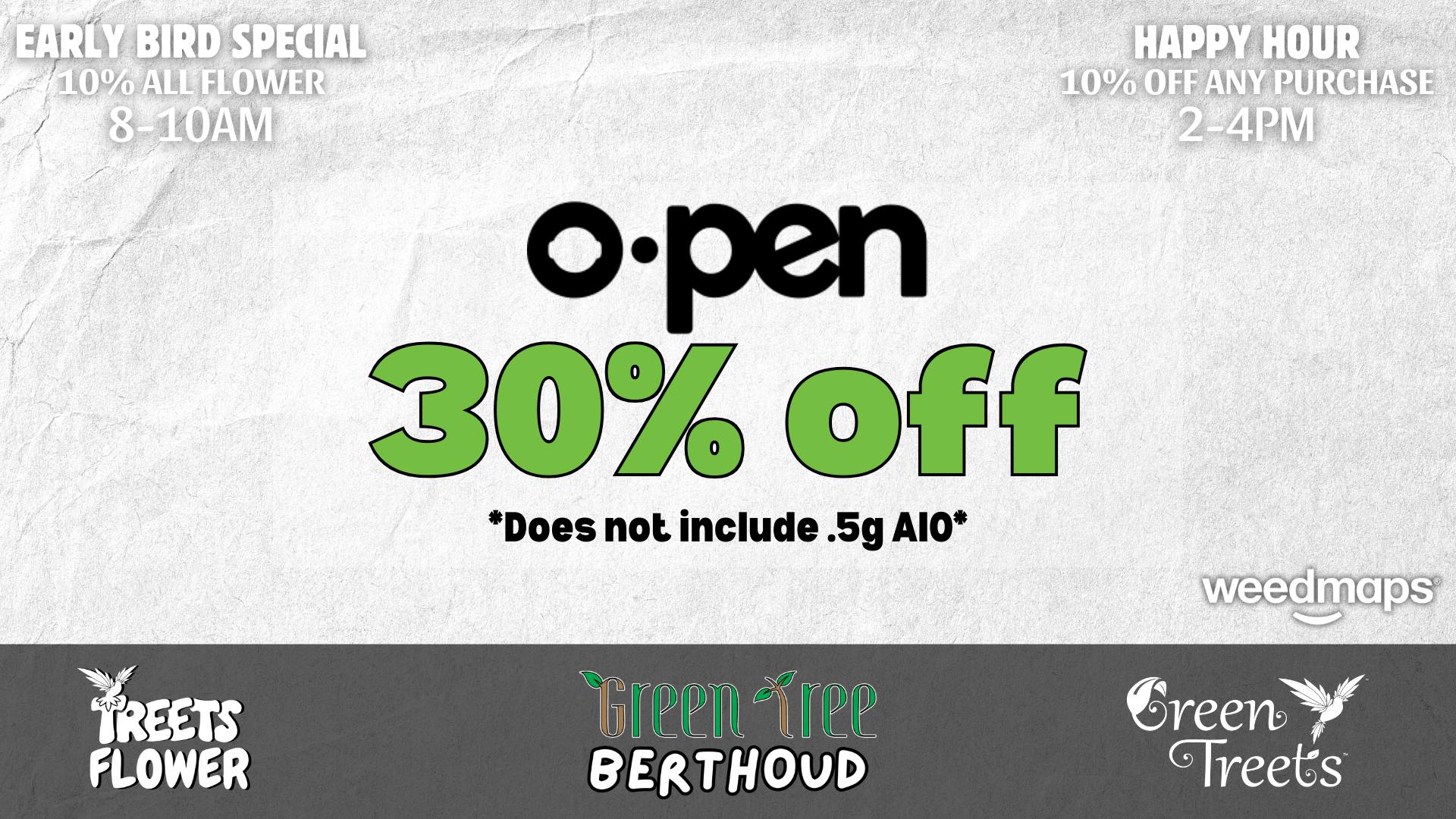 Green Tree Medicinals Berthoud 30% Off O.Pen