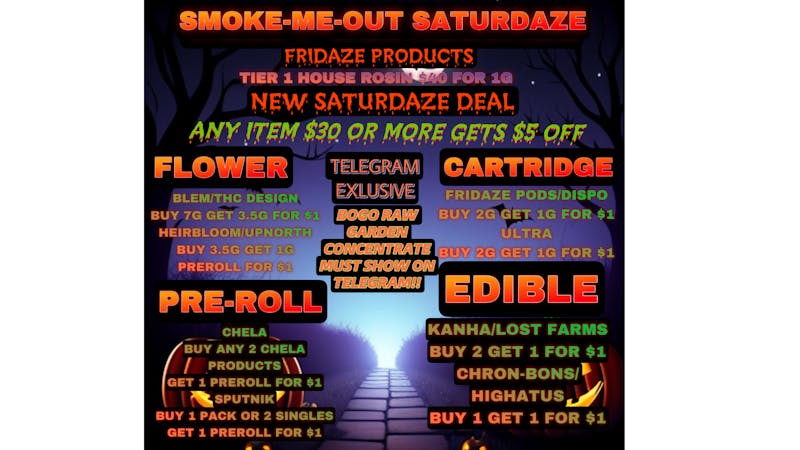 FRIDAZE - Previously Hazel SMOKE-ME-OUT SATURDAZE