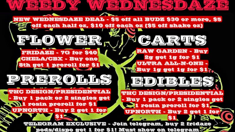 FRIDAZE - Previously Hazel WEEDY WEDNESDAZE