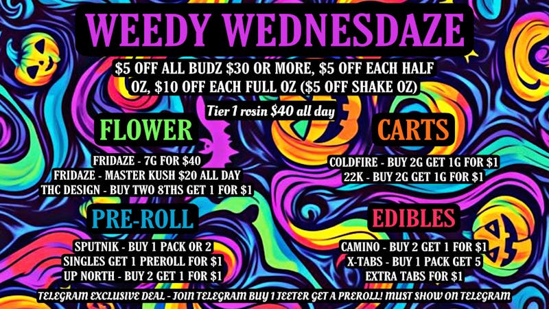 FRIDAZE - Previously Hazel WEEDY WEDNESDAZE