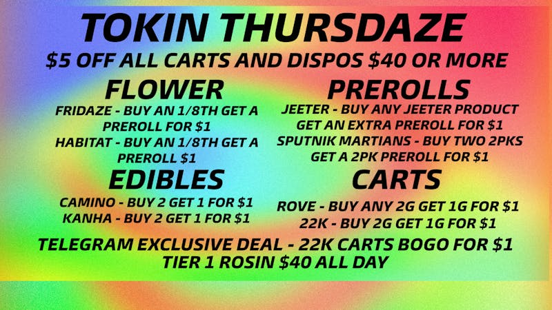 FRIDAZE - Previously Hazel TOKIN THURSDAZE!