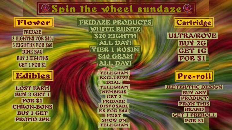 FRIDAZE - Previously Hazel Spin The Wheel Sundaze🎡