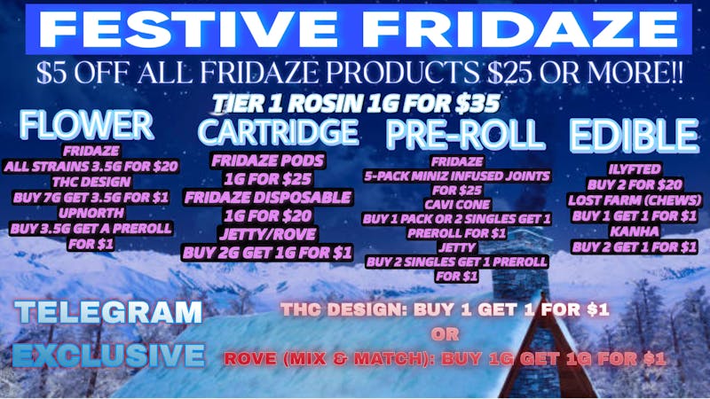 FRIDAZE - Previously Hazel FESTIVE FRIDAZE