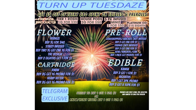 FRIDAZE - Previously Hazel TURN UP TUESDAZE