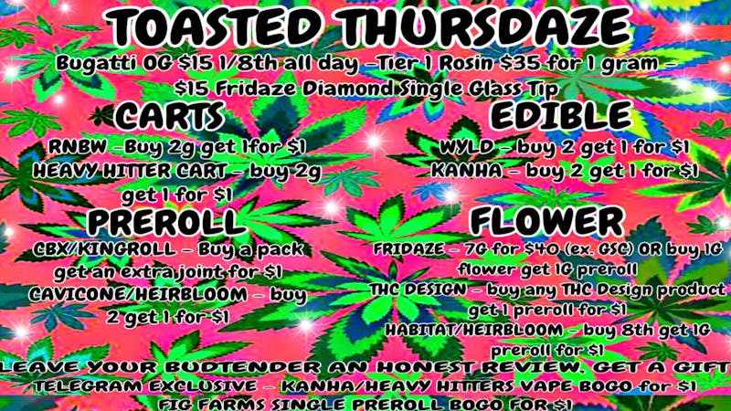 FRIDAZE - Previously Hazel TOASTED THURSDAZE