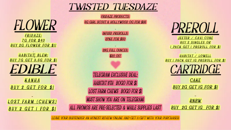FRIDAZE - Previously Hazel TWISTEDDD TUESDAZEEE