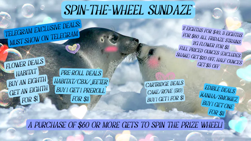FRIDAZE - Previously Hazel SPIN-THE-WHEEL SUNDAZE