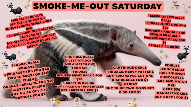 FRIDAZE - Previously Hazel SMOKE-ME-OUT SATURDAZE