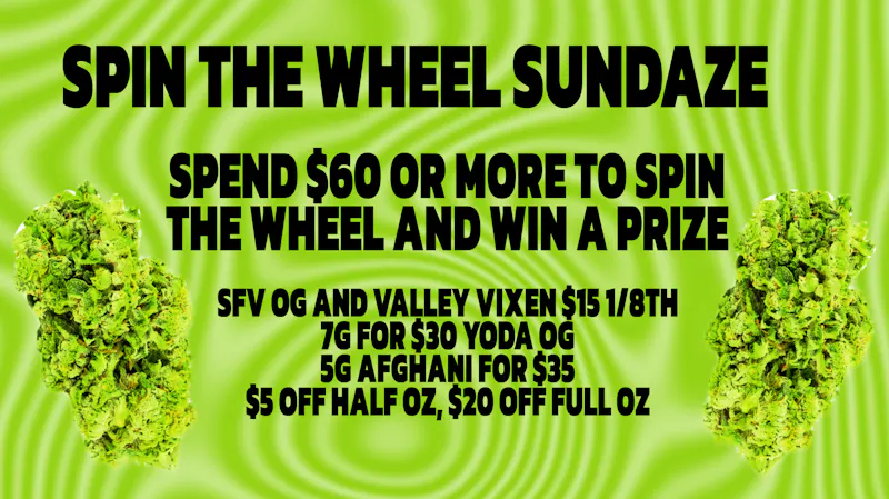 FRIDAZE - Previously Hazel SPIN THE WHEEL SUNDAZE
