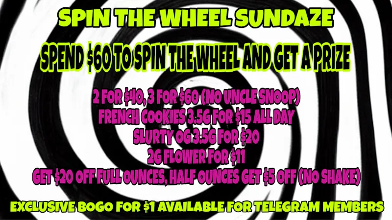 FRIDAZE - Previously Hazel SPIN THE WHEEL SUNDAZE