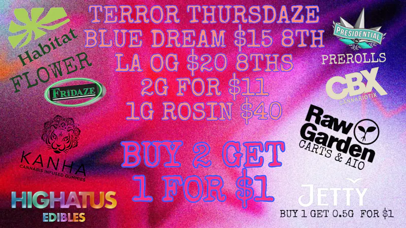 FRIDAZE - Previously Hazel TERROR THURSDAYS