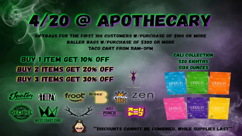 Apothecary COME SEE US ON 420!