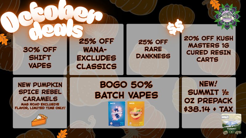 Magnolia Road Cannabis Co. - Log Lane Village Spooky Good October Promos!