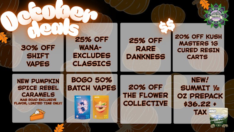 Magnolia Road Cannabis Co. - Broomfield Spooky Good October Promos!