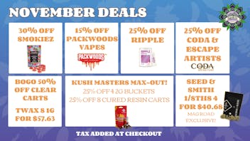 Magnolia Road Cannabis Co. - Log Lane Village 30% Off Smokiez, BOGO 50% Clear Vapes & More!