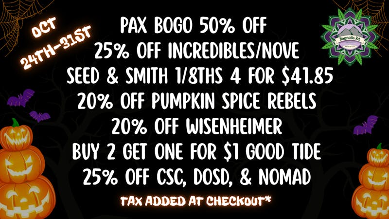 Magnolia Road Cannabis Co. - Broomfield Sweet Halloween Deals!