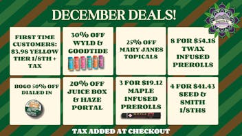 Magnolia Road Cannabis Co. - Trinidad Holidaze Deals, 30% Off WYLD & GT!