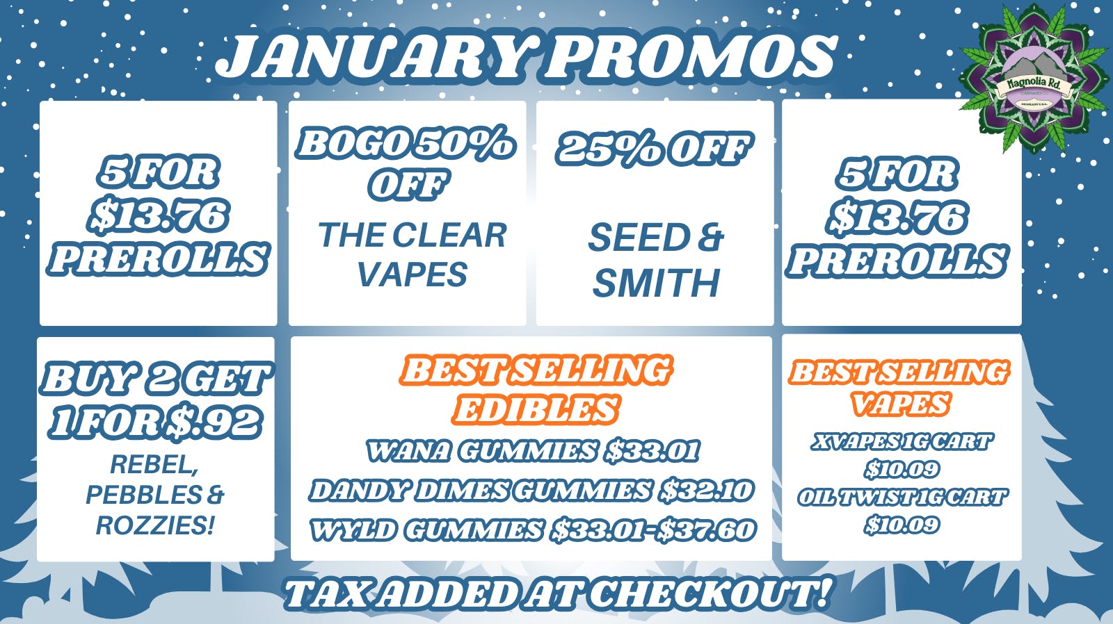 Magnolia Road Cannabis Co. - Boulder - Medical January Savings & Everyday Low Pricing!