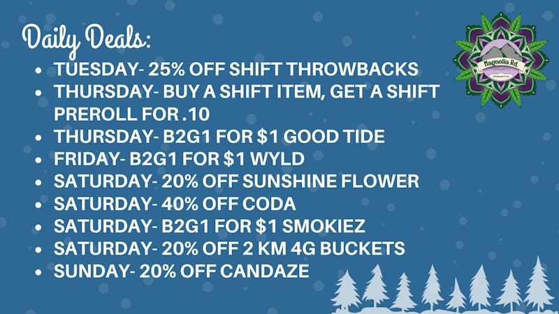 Magnolia Road Cannabis Co. - Trinidad Daily Deals At Magnolia Road!