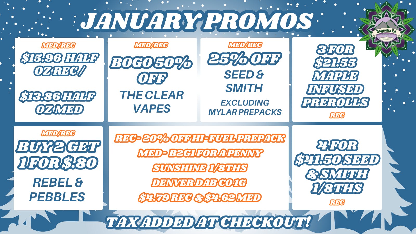 Magnolia Road Cannabis Co. - Colorado Springs New Year, New Deals!