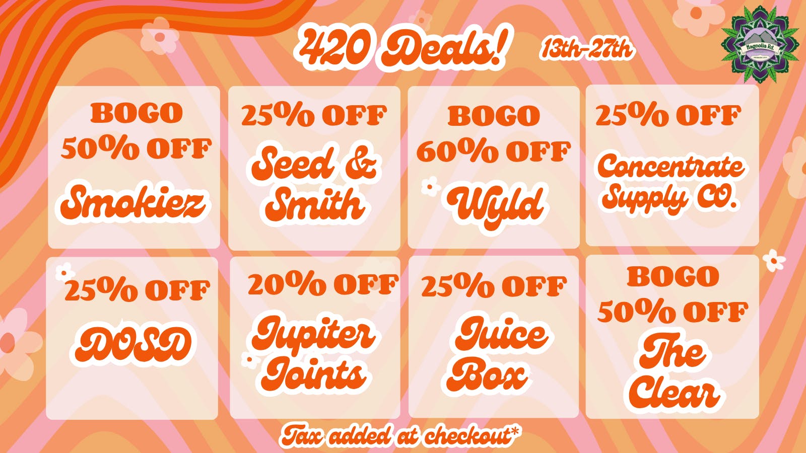 Magnolia Road Cannabis Co. - Boulder - Medical 420 Promos Start Now!