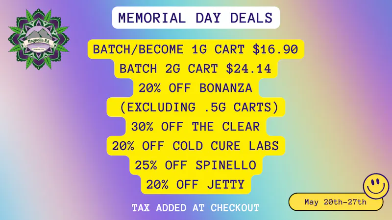 Magnolia Road Cannabis Co. - Broomfield Memorial Day Deals!