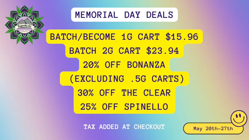 Magnolia Road Cannabis Co. - Colorado Springs Memorial Day Deals!