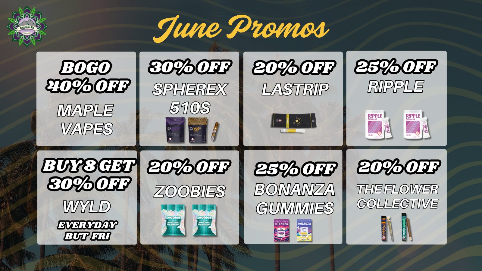 Magnolia Road Cannabis Co. - Broomfield 30% Off Spherex 510s, 25% Off Ripple, 20% Off TFC