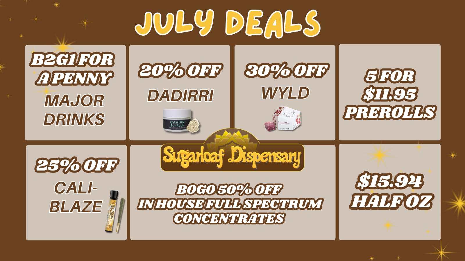 SugarLoaf July Vendors Deals!