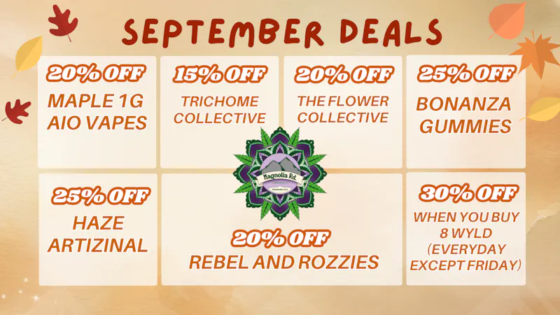 Magnolia Road Cannabis Co. - Boulder September Deals!
