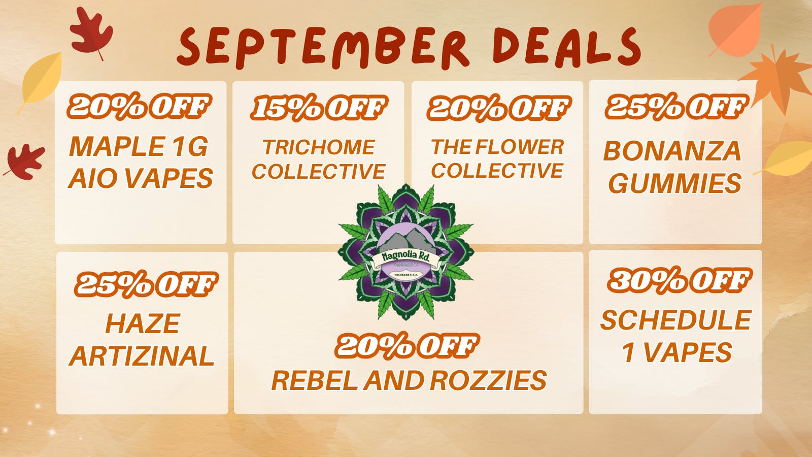 Magnolia Road Cannabis Co. - Broomfield September Deals!