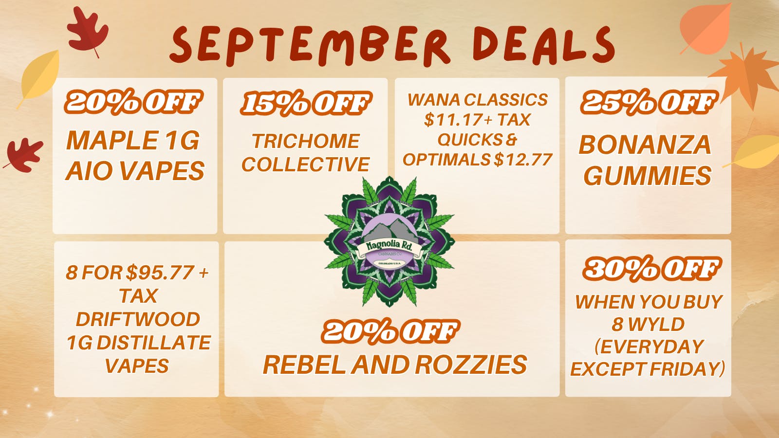 Magnolia Road Cannabis Co. - Colorado Springs September Deals!