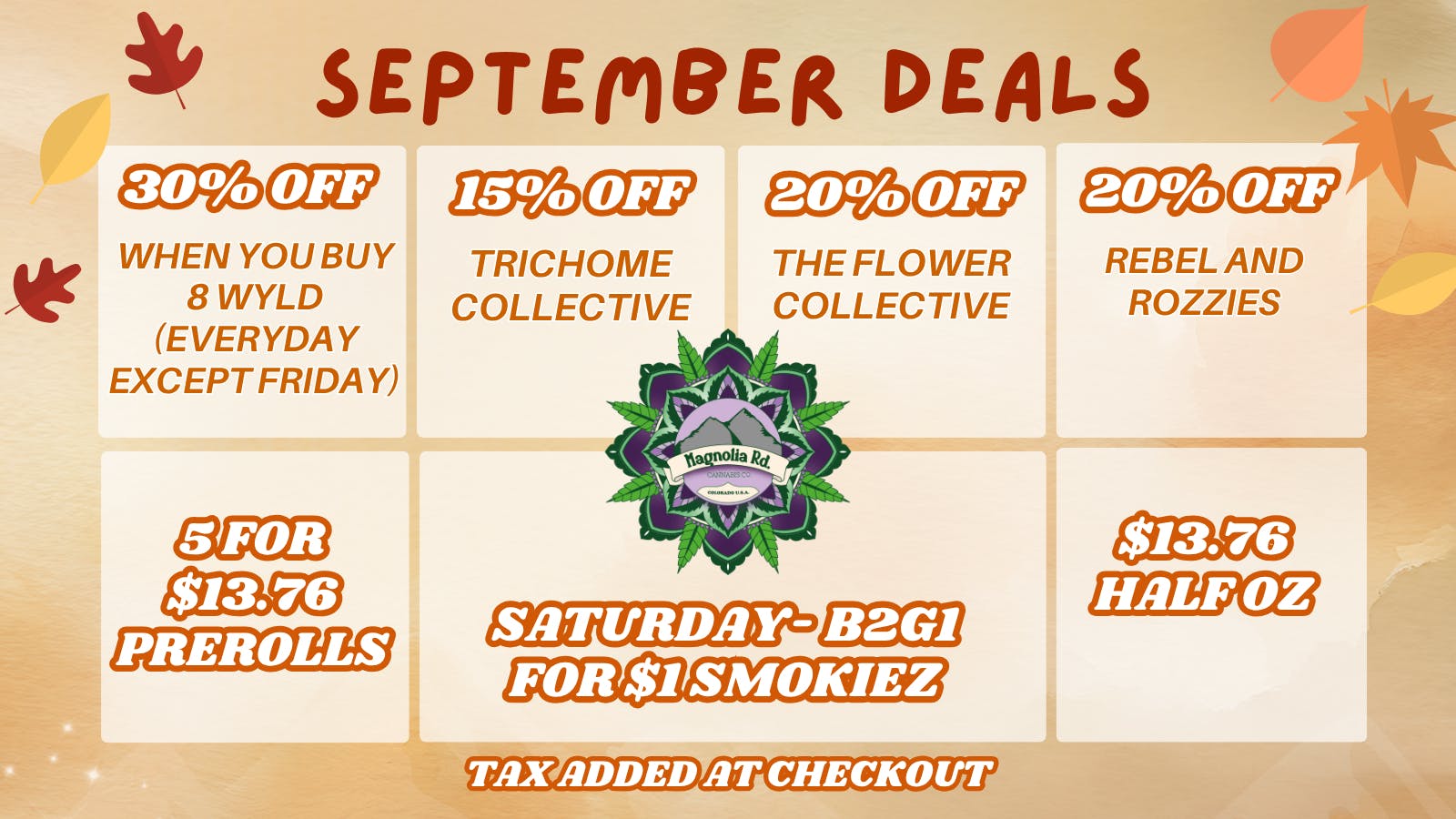 Magnolia Road Cannabis Co. - Boulder - Medical September Deals!