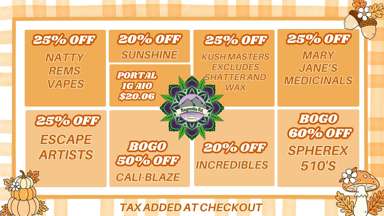 Magnolia Road Cannabis Co. - Trinidad October Promos!