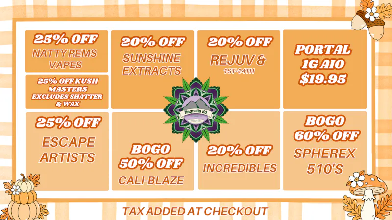Magnolia Road Cannabis Co. - Colorado Springs Fire Fall Savings!