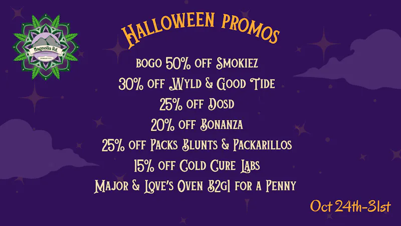 Magnolia Road Cannabis Co. - Boulder Spooky Halloween Promos!
