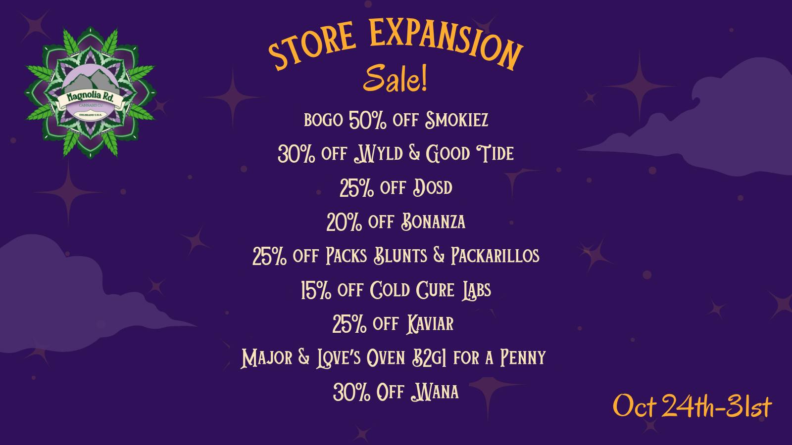 Magnolia Road Cannabis Co. - Colorado Springs Store Expansion Sale!
