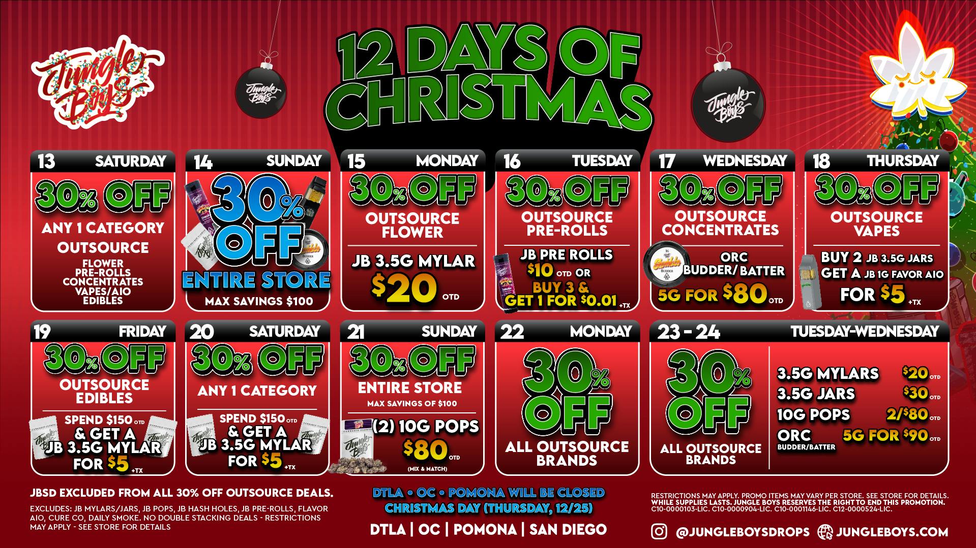 Jungle Boys OC 12 Days of Christmas Deals