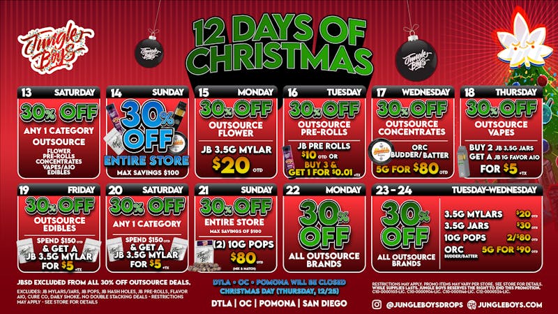 Jungle Boys - Pomona 12 Days of Christmas Deals