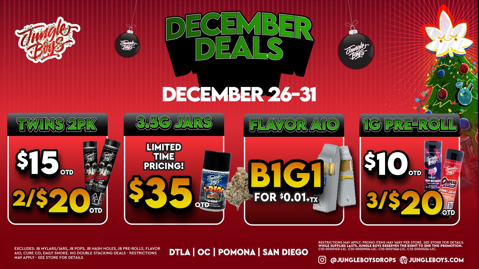 Jungle Boys - Pomona December 26-31 Deals