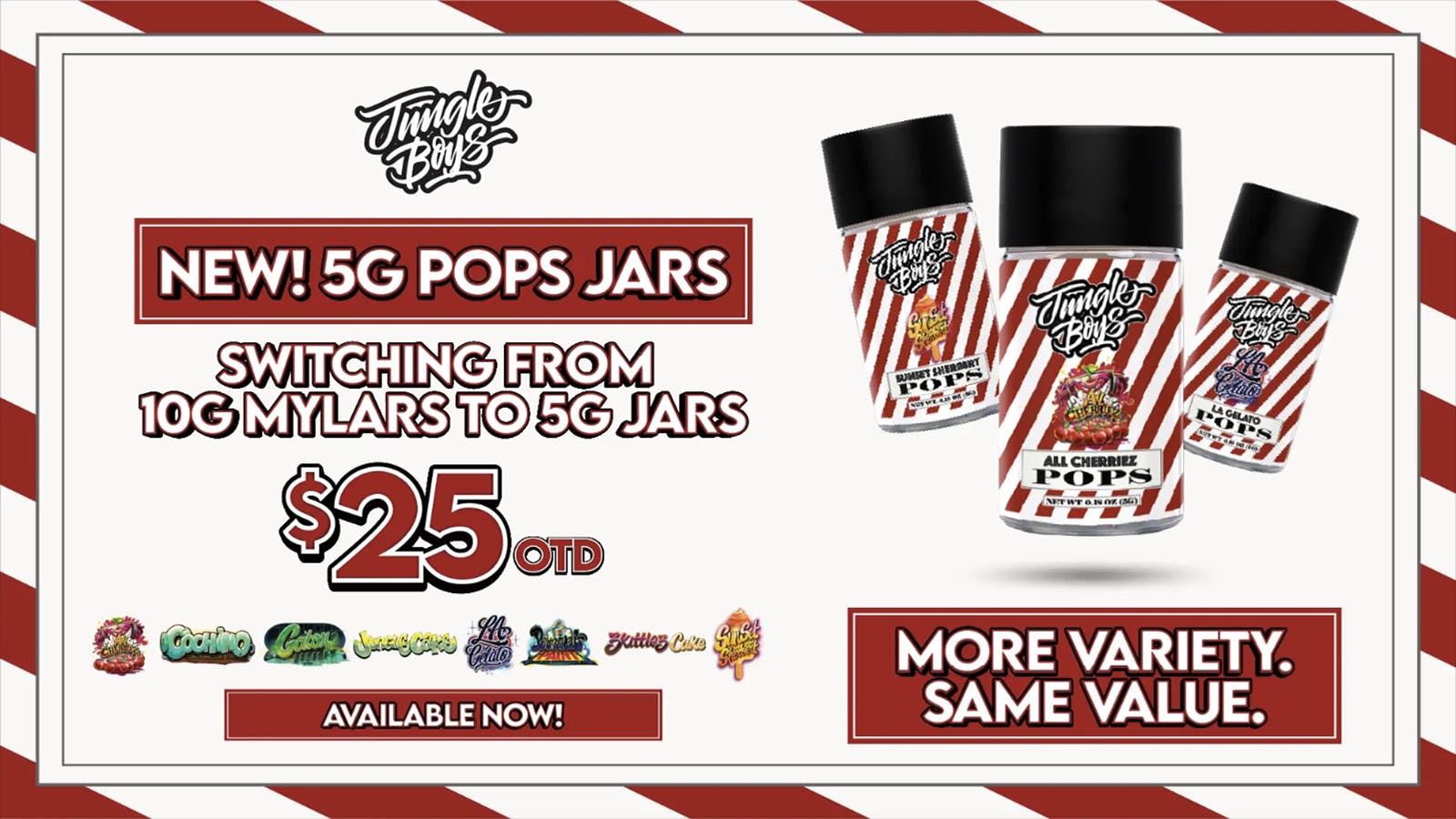 Jungle Boys OC NEW! 5G POPS JARS