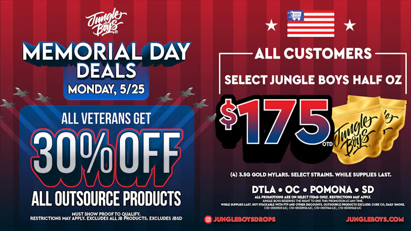 Jungle Boys OC MEMORIAL WEEKEND DEALS!! 🇺🇸