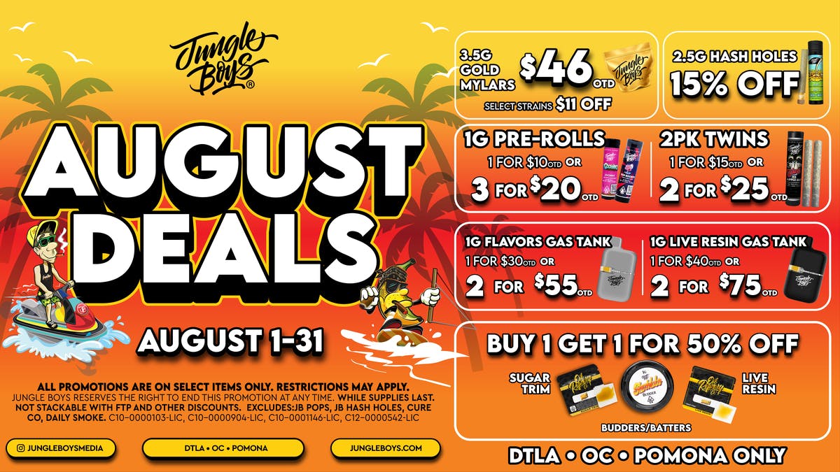 Jungle Boys - Pomona JB AUGUST DEALS!!