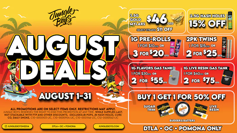 Jungle Boys - Pomona JB AUGUST DEALS!!