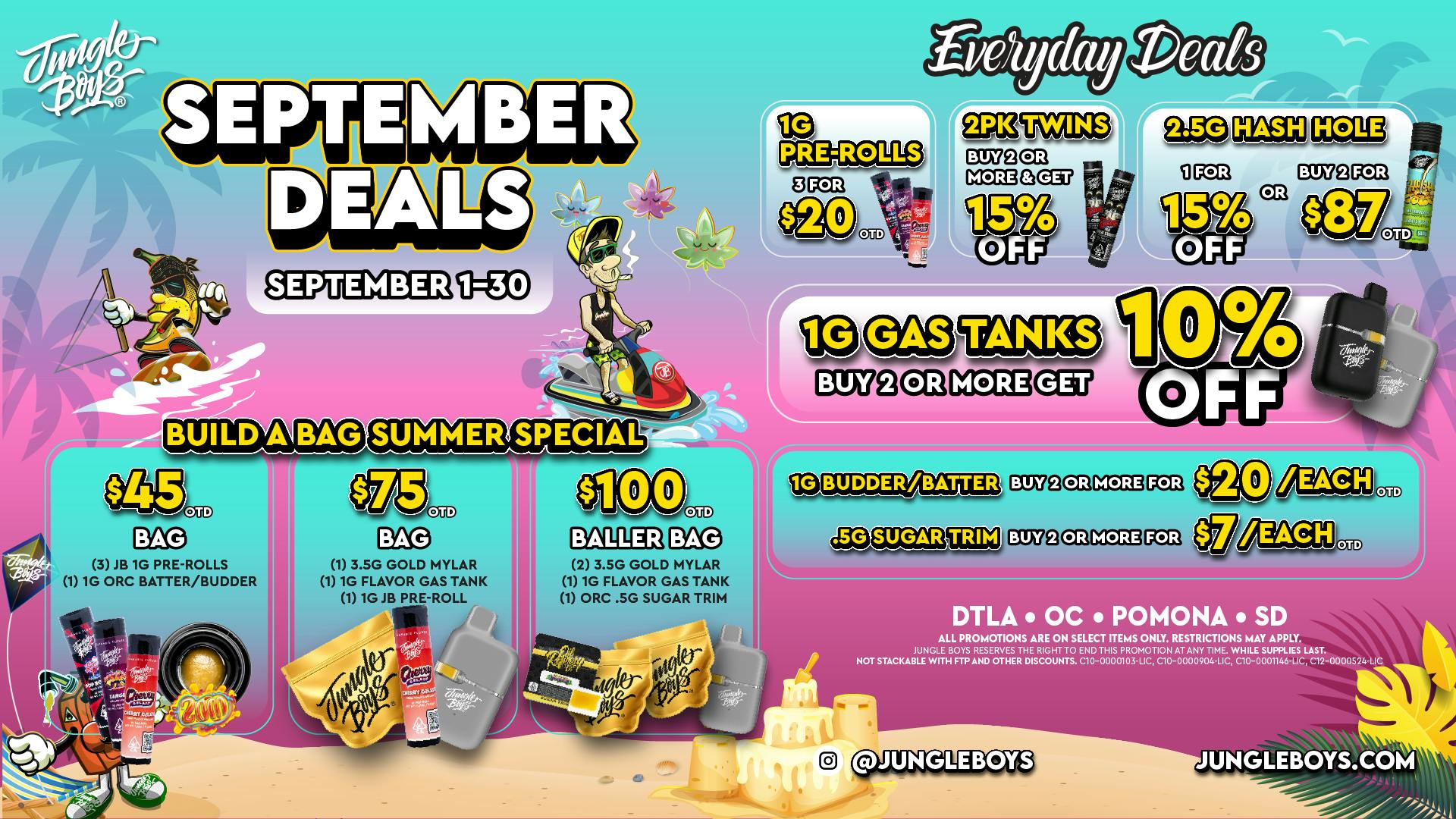 Jungle Boys - Pomona JB SEPTEMBER DEALS!!