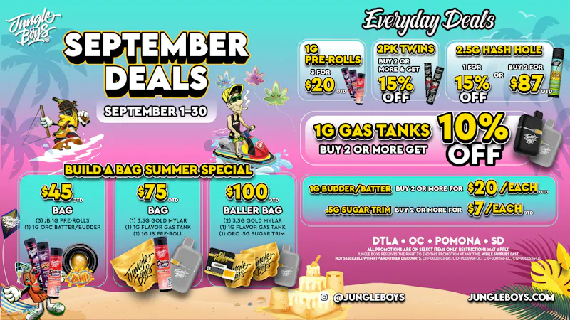 Jungle Boys - Pomona JB SEPTEMBER DEALS!!